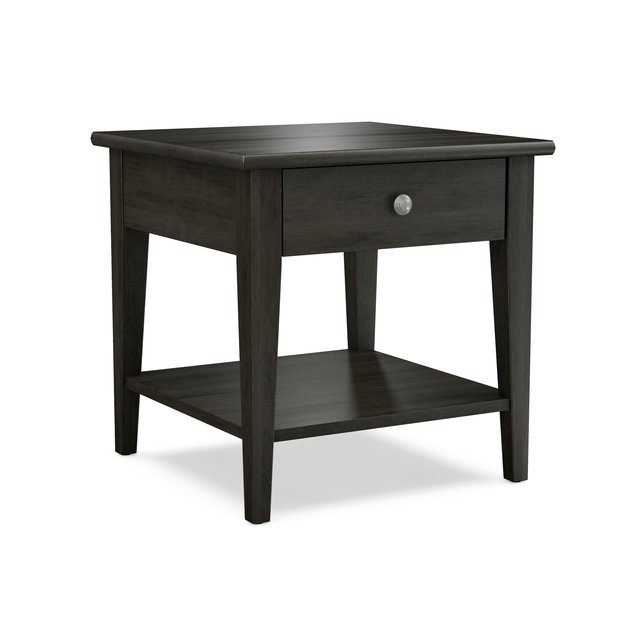 24 Square End Table w/Drawer Shelf Durham Furniture
