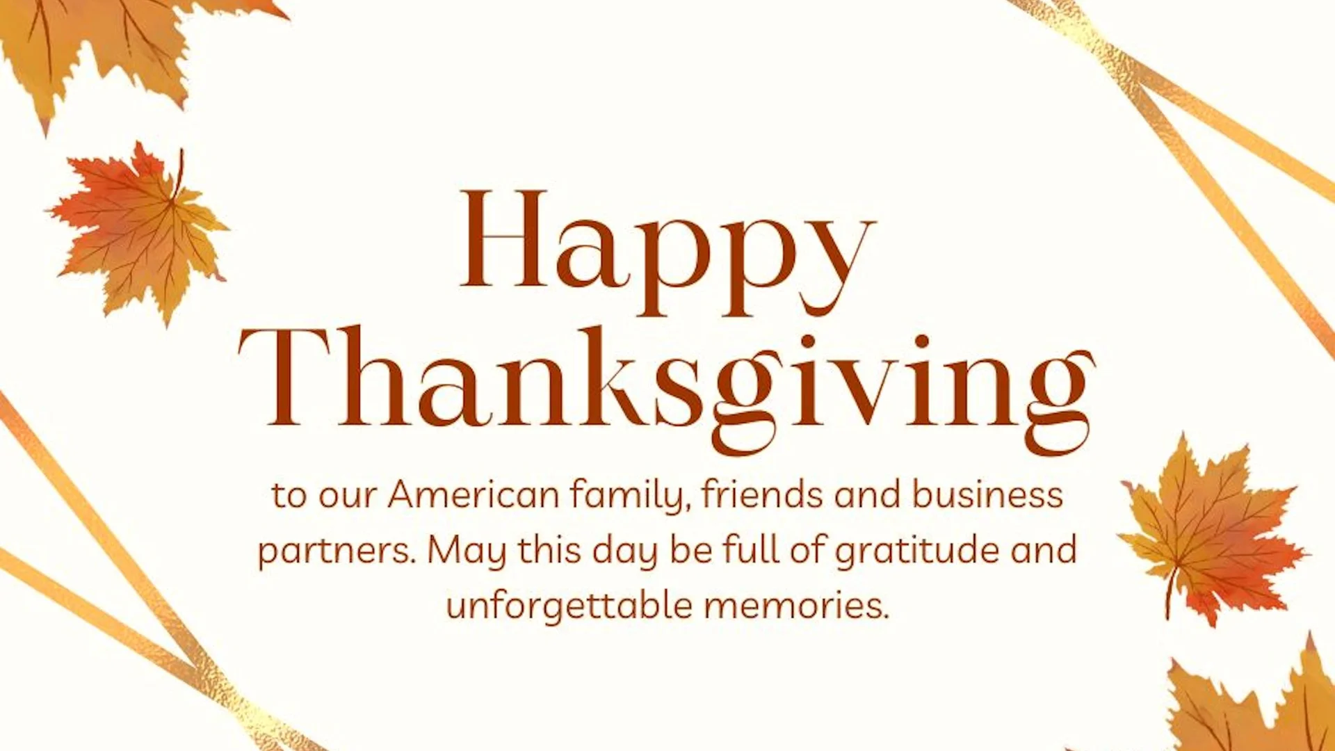 Brown, Red, and Orange Classy and Minimalistic Thanksgiving Facebook Post