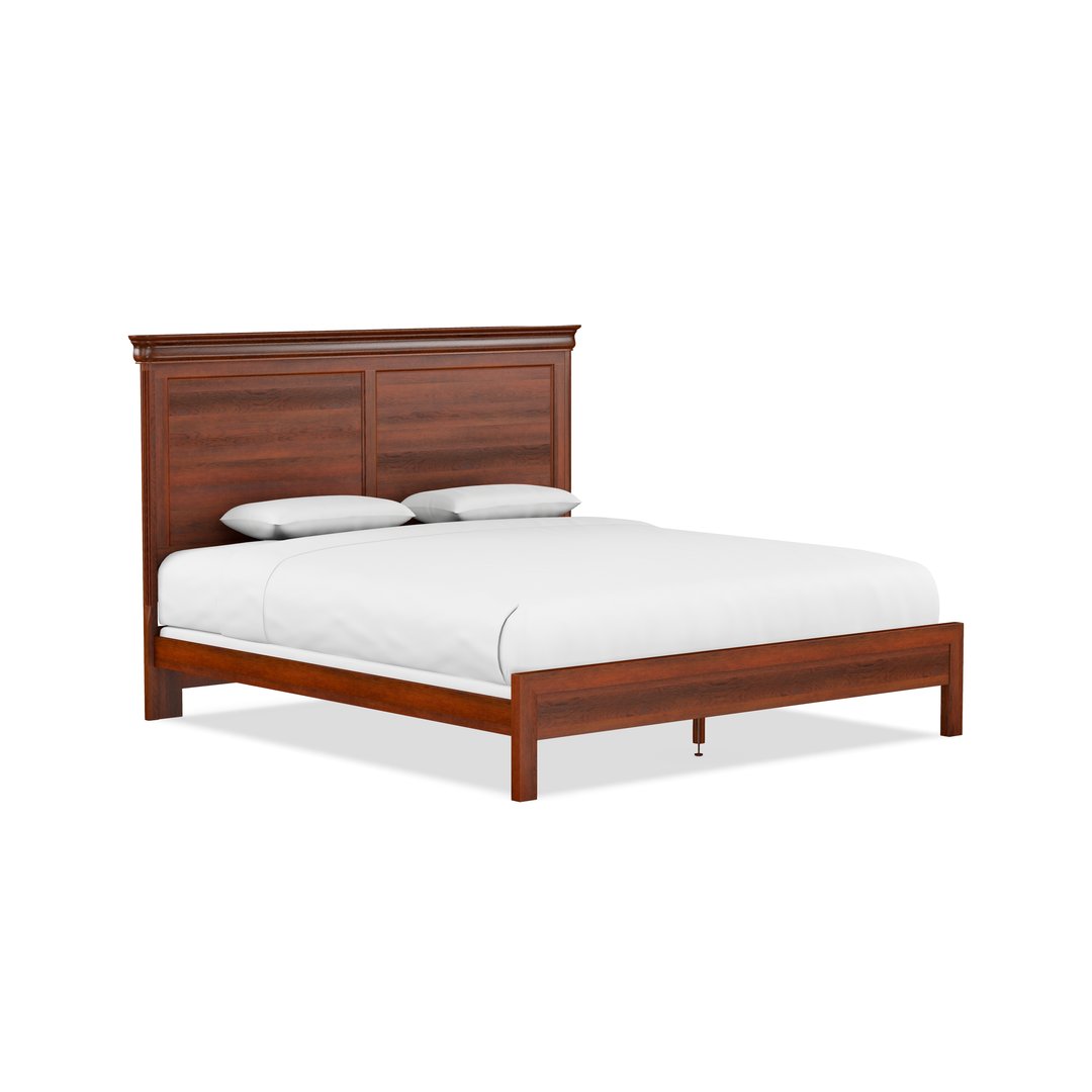 King Panel Bed w/Low Footboard Durham Furniture