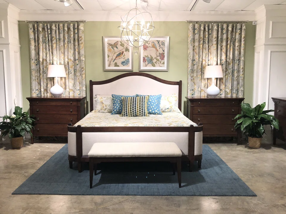 Prominence Grand Upholstered Bed in Cinder