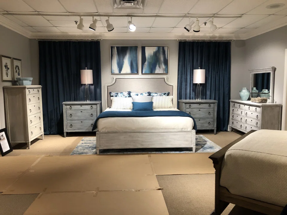 Springville in Stone Dust and Crescent Blue