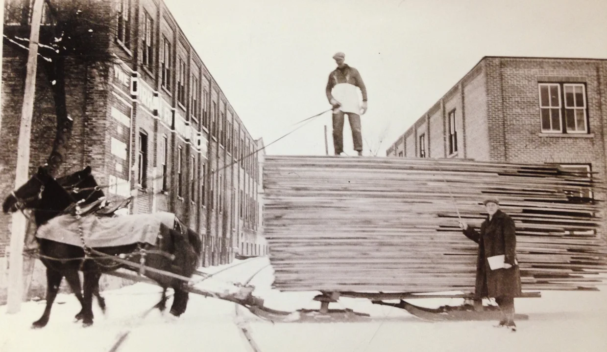 Circa 1920 - Sleigh in the Snow